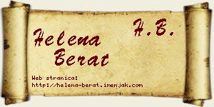 Helena Berat vizit kartica